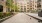 courtyard with close-up of bocce ball